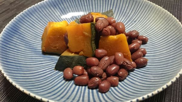 かぼちゃの甘味とあずきのほっこり感がベストマッチ♪