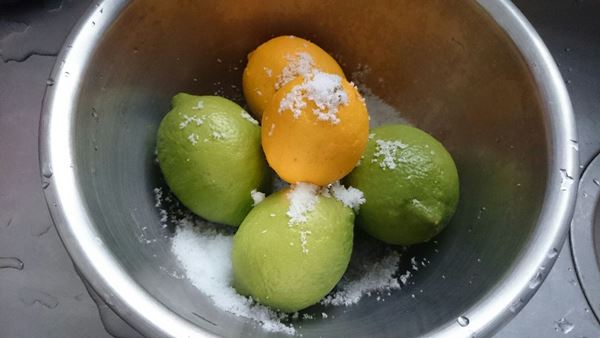 塩もみして５０℃洗い！