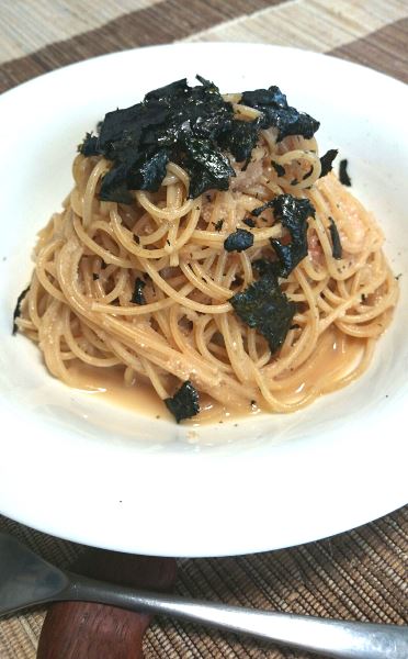 １０分でできる全粒粉の明太子パスタ！